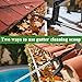 2 in 1 Gutter Cleaning Tools 12.8FT Adjustable Gutter Cleaning Tools from The Ground Gutter Cleaner Scoop Multi-Functional Gutter Cleaner Brush Easily Clear Roof Leaves Debris Roof Gutters