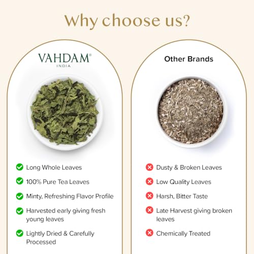 Image of VAHDAM Mint Green Tea Loose Leaf(3.5oz|50+ Cups) Himalayan Grown Tea Leaves