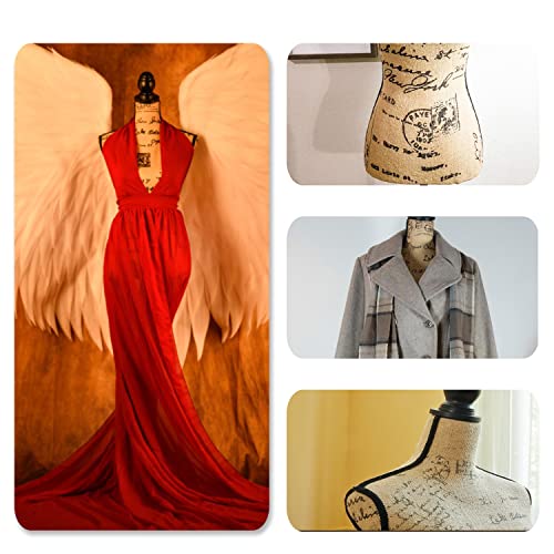 Female Mannequin Adjustable Dress Form-Large Torso Tripod Stand Display，100% Handmade Soft Stretchy，Adjustable Height Style， For Sewing Display-Mannequin Body Torso With Tripod Base Stand（Letter) #TOP5