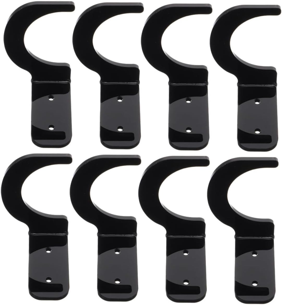 Happyyami 20pairs Baseball Bat Display Holder Acrylic Stand for Baseball Softball and Tennis Bats Wall Mount Rack for Collectibles for Sports Fans and Collectors Black Finish
