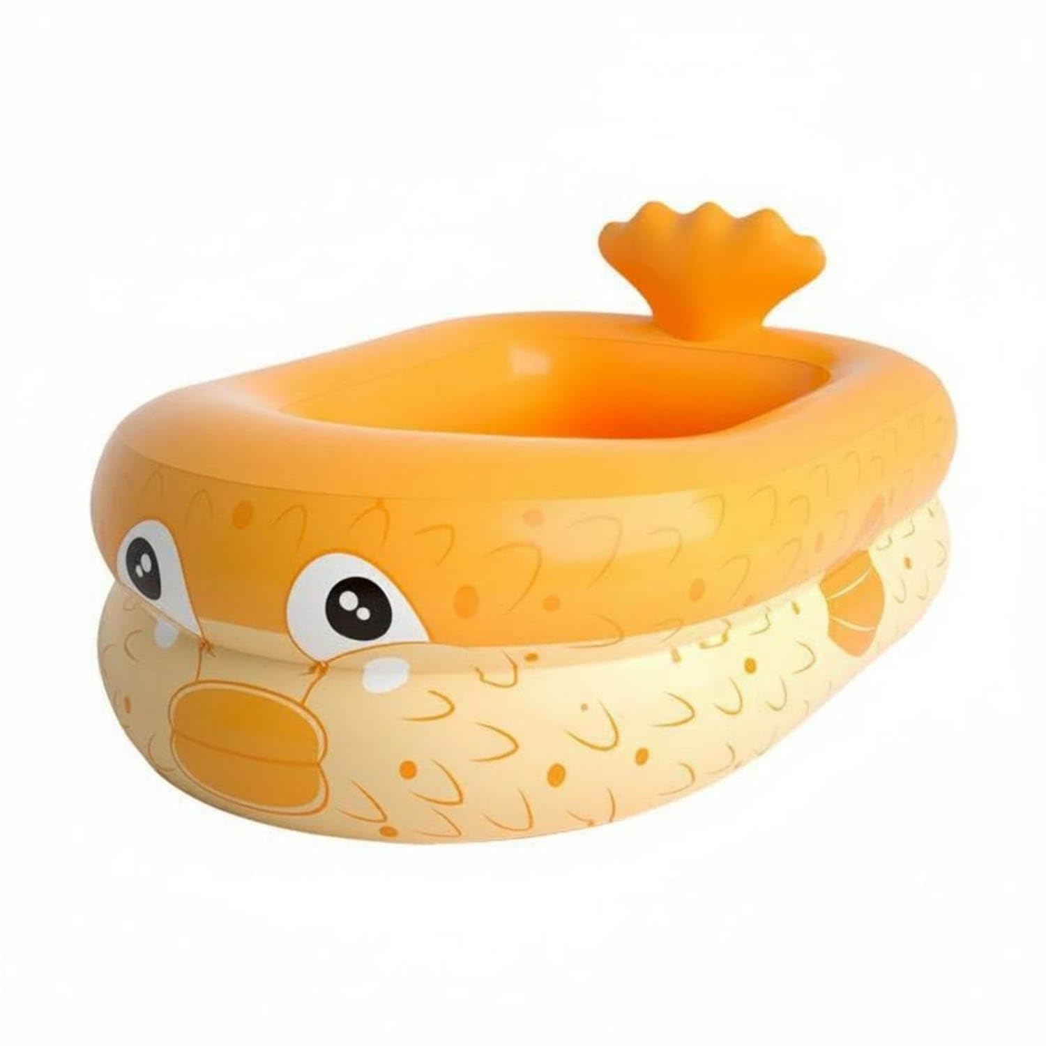 Multi-Purpose Pufferfish Inflatable Pool 35cm ABS Orange | Adorable Creature Safe Comfortable Base Eco-Friendly Versatile Indoor Outdoor Convenient Bathing Solution ABS Orange 35cm-image-22