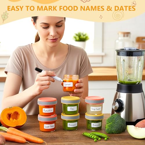 Tronco Glass Food Storage Jars with Lids (4 oz, 12 Pack) – Baby Food, Breast Milk, Snacks, Puree, Reusable Small Containers for Meal Prep, Spice Storage, Freezer, Microwave, Dishwasher Safe