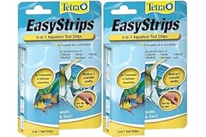 EasyStrips 6-in-1 Aquarium Test Strips for Precise Water Quality Monitoring (19542, Pack of 2)