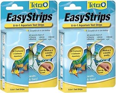 Image of Tetra EasyStrips 6-in-1 Aquarium Test Strips, Water Testing (19542), (Pack of 2)
