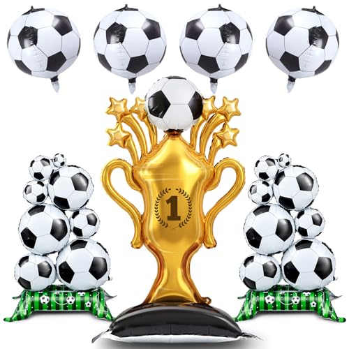 Ballon de foot géant autoportant pour décorer un anniversaire sans hélium