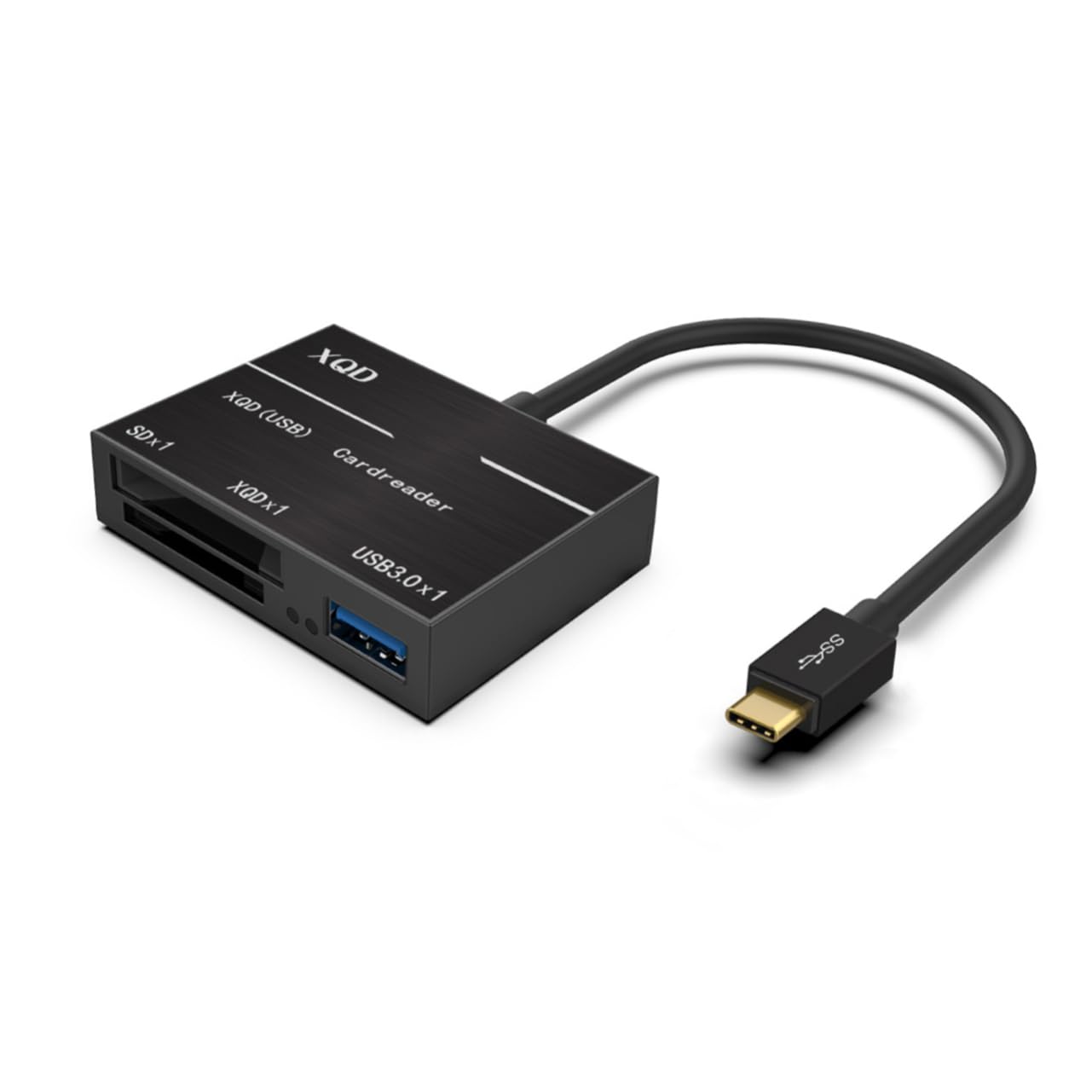 Uonlytech 3piezas Lector De Tarjetas Tipo-c Adaptador USB y Transmisión Rápida De Compatible con Diseño Negro