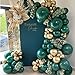 Green and Gold Balloons Arch Garland Kit 129pcs Dark Emerald Green Sage Green Metallic Gold Balloon for Birthday Wedding Christmas New Year Eve Party Decorations