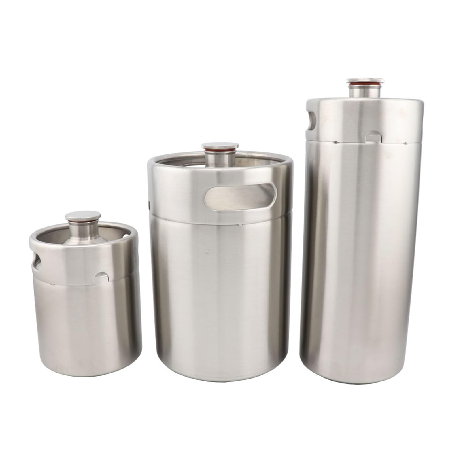 Heimbrau-Sets Heimbrausystem 2L / 3.6L / 5L Homebrew Bier Minifass Druckbeaufschlagter Growler Mattschwarzer Fassbierspender(Black 3.6L)