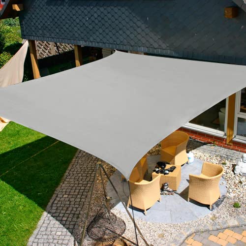Image of KANAGAWA 8'x12' Sun Shade Sail Gray Curved Rectangle