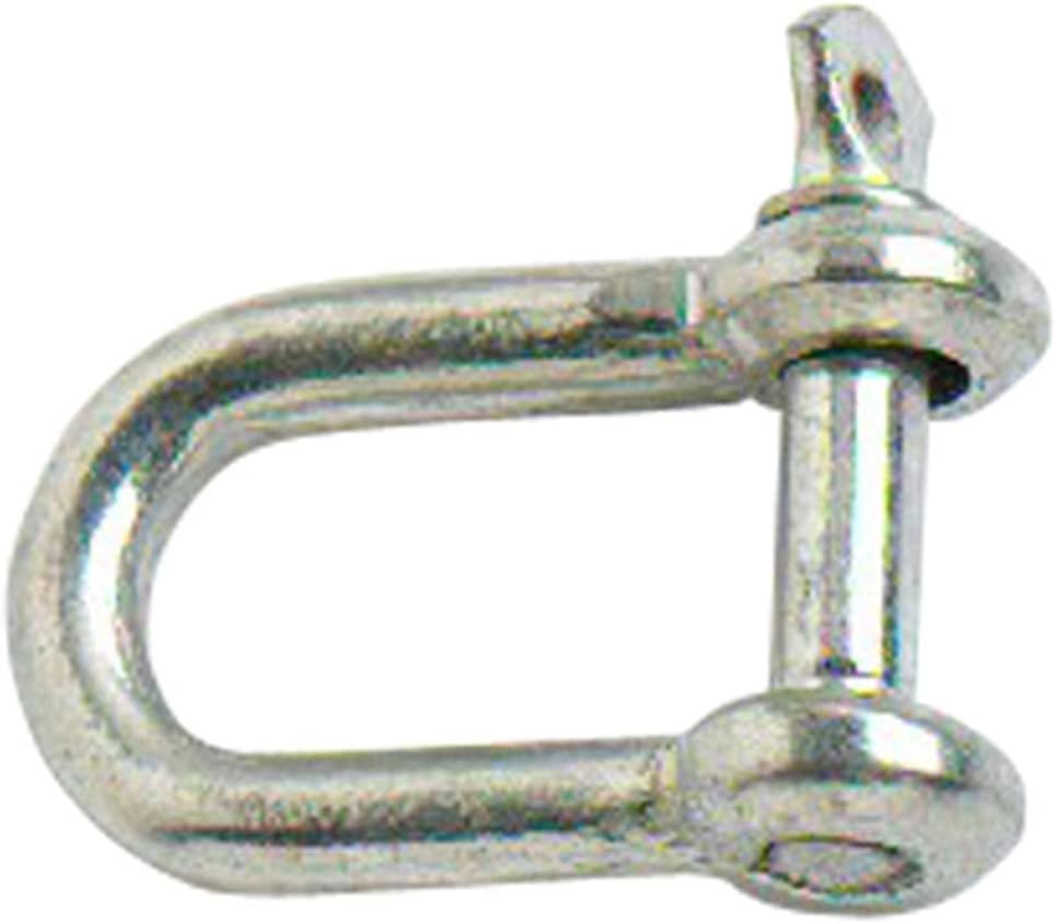 Bulk Hardware BH03764 D Shackles U Lock and Pin Wire Rope Fastener M8 5/16 inch BZP - Pack of 8