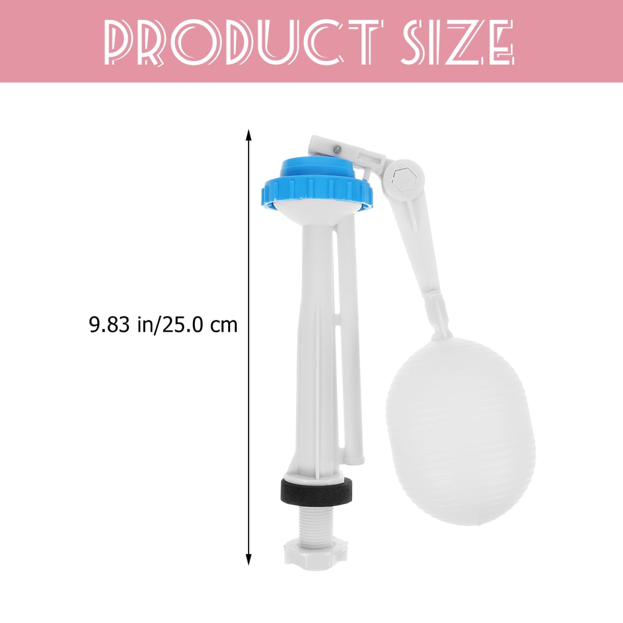 HOMSFOU Toilet Fill Valve Replacement Kit 2Pcs Universal Float Valve for Toilet Tank Repair and Flush Control Compatible with Old Style Toilets - Image 2