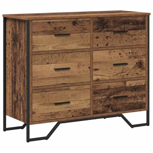Cómodas isabelinas antiguas 15 vidaXL Cajonera Madera Antigua 91X35.5X74.5 cm Elaborada con 6 Y...