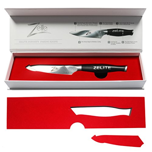 Zelite Infinity Paring Knife 4 Inch - Comfort-Pro Series - German High Carbon Stainless Steel - Razor Sharp, Super Comfortable