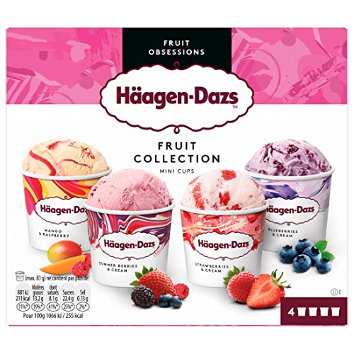 Häagen-Dazs - Crème Glacée Coffret de 4 Minicups Fruit Attraction 348g