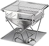 Gasgrill Tragbarer Edelstahl BBQ Grill Faltbarer BBQ Grill Camping Picknick Barbecue Tool Barbecue