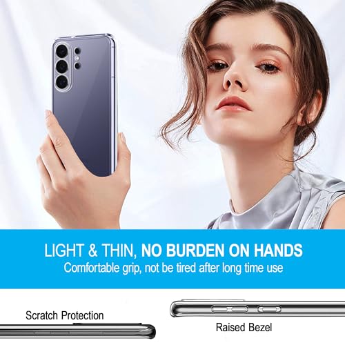 Image of CEDO Samsung Galaxy S26 Ultra (5G) Clear Case | Soft Flexible Slim-Fit | Full Body 360 Protection Shock Proof TPU Back Cover (Transparent)