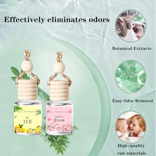 Image of Hanging Car Air Freshener Diffuser, Long Lasting Essential Oil Diffuser, Premium Hanging Scent Air Freshener for Car Interior, Odor Eliminator to Refresh Driving Space and Create Aromatic Car Oasis