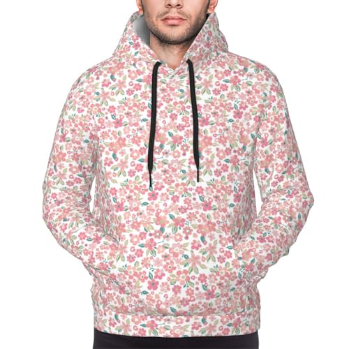 Floral retro style Hoodies for Men, Fashion Graphic Hoodies Pullover Hooded Sweatshirt for Men 5
