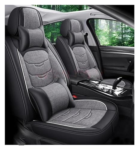 Housse de siège voiture Jaguar intégrale et imperméable : protection 5 places noir et gris