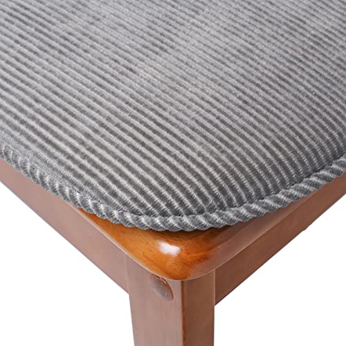 Bjsheng Chair Pad With Ties Non Slip Kitchen Dining Chair Cushion And Seat Cushion With Machine Washable Cover Durable Soft Mat Pads 17"X 16.5",1 Pack,Grey #TOP2