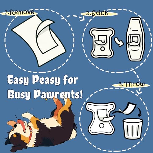Image of LeapSheep Dog Diaper Liners Pee Pads for Male and Female Dogs, Dog Period Pads, Super Soft Absorbtion Dog Booster Pads Fits Belly Bands, Wraps and Washable Doggy Diapers Female (L, 50)