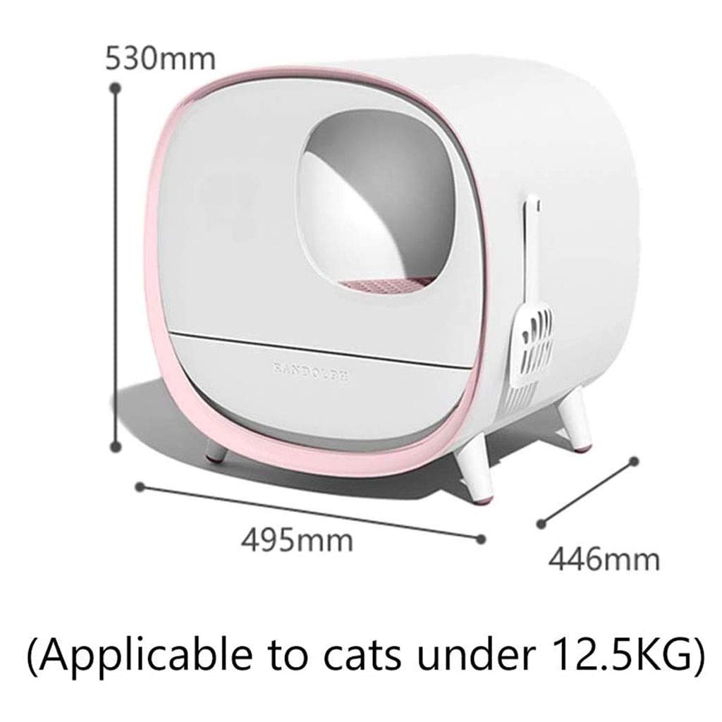 Selbstreinigende Katzentoilette Mit Deckel, Wiederverwendbares Deodorant WC Katzenklo Möbel, Geruchsfilter Haustier Katzentoilette