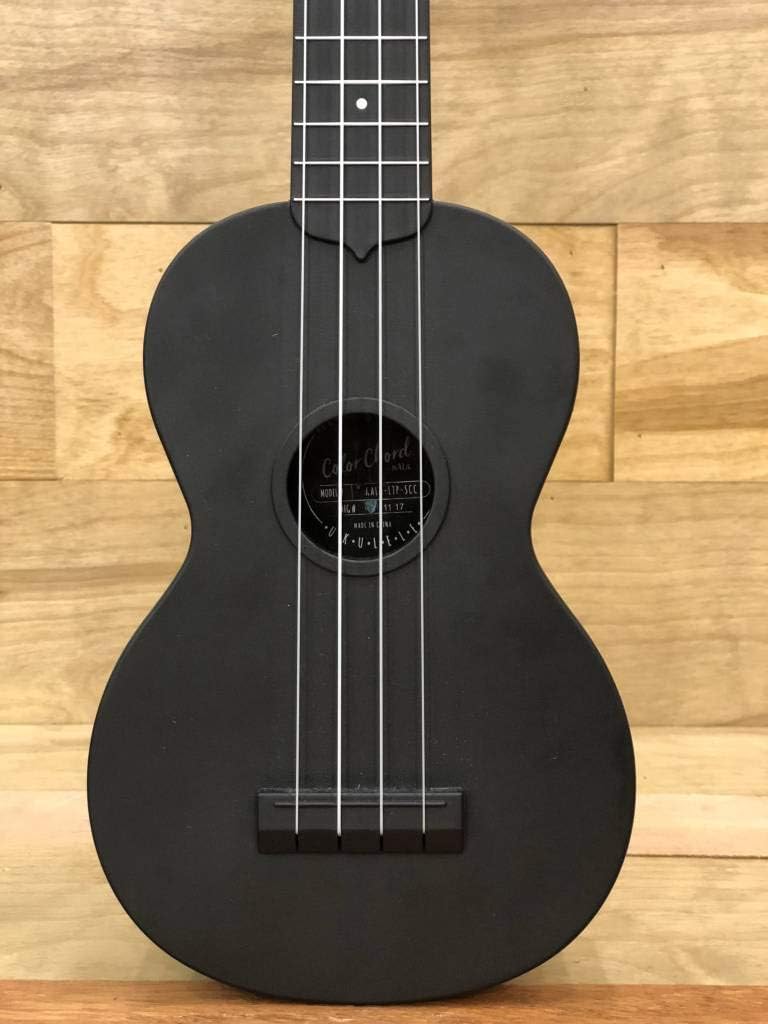 Kala Learn To Play Color Chord Ukulele Starter Kit - Includes a Color Chord Soprano Ukulele, logo tote bag, online lessons, tuner app, and booklet (KALA-LTP-SCC), Black Satin Mahogany