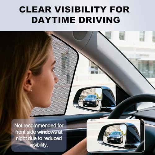 Image of Car Window Shades for Honda CR-V 2017-2022 | 4PCS Static Cling Set - Transparent Front Half Window & Semi-Transparent Rear Side Sun Shades, UV Protection, Heat Blocking, Privacy for Kids & Pets