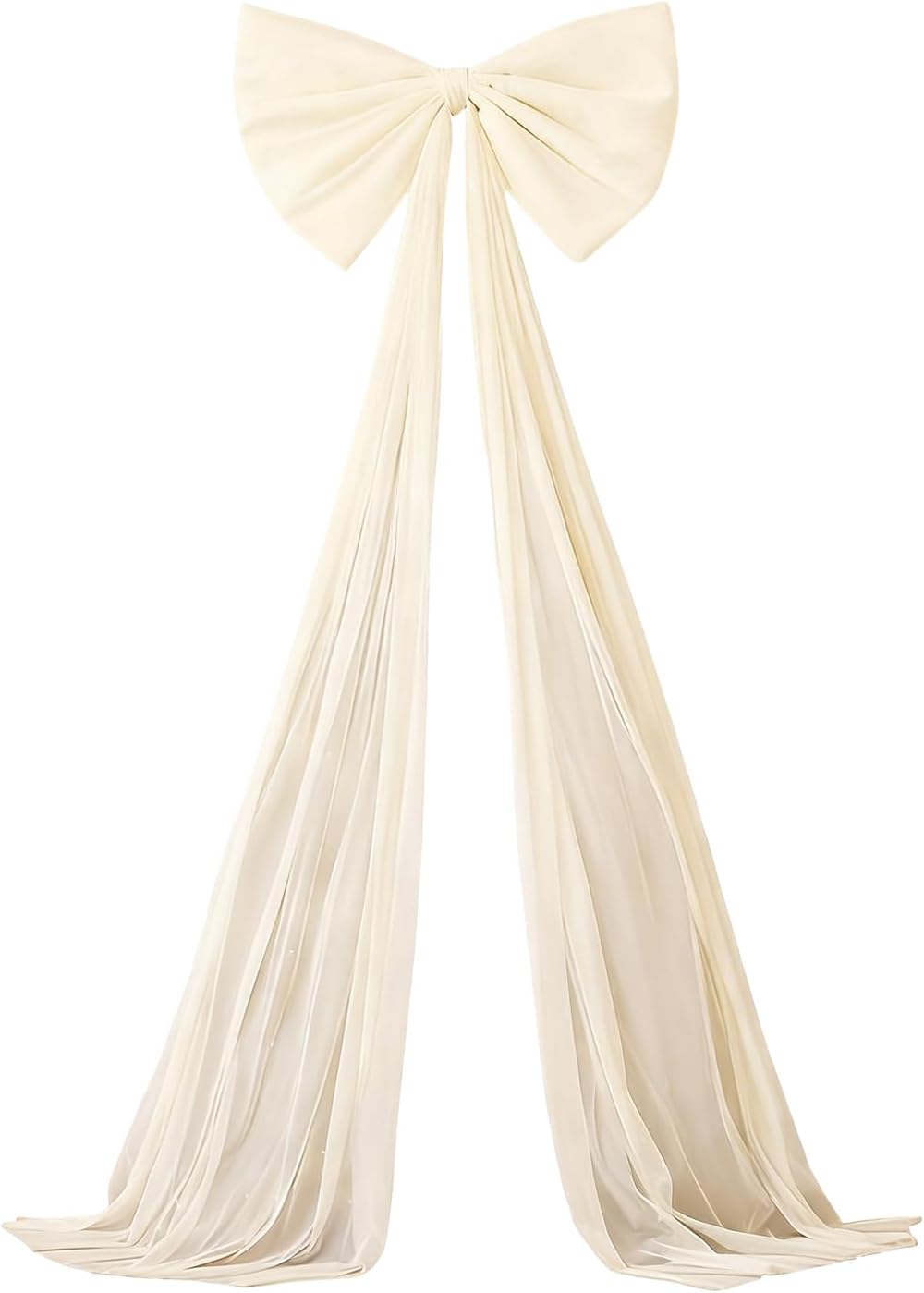 Giant Christmas Tree Bow - Extra Large Velvet Holiday Decor, Indoor Wall Backdrop, Festive Door Wall Decoration for Christmas, Wedding, Engagement, Birthday, Room, 20 x 71 Inches