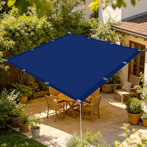 Toile ombrage imperméable rectangulaire anti-UV et résistante au vent