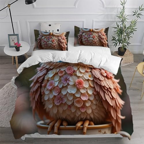 Housse de couette forest animals microfibre zippée pour un lit king simple à border - 6