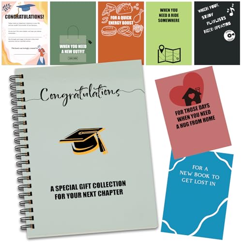JULEASEL Graduation Gift Card Book 2026 - College Survival Gift Card Book - Personalized High School Graduation Gifts for Leaving Home College Student from Parents Teacher Family