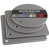 Silicone Trivet Mats, Silicone Pot Holders for Hot Pots and...