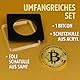 PfX Krypto Bitcoin Münze [mit 24-Karat Echt-Gold überzogen] inklusive edlem Plexiglas Münz-Etui