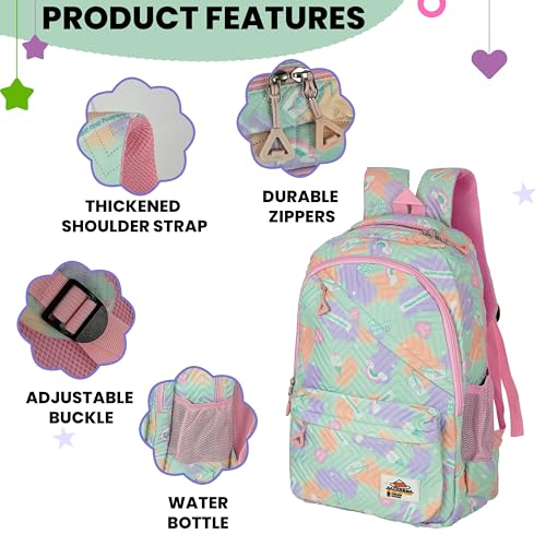 Image of Storite 3 PCS Kids School Backpack Set for Girls & Boys | 17 Inch Lightweight Backpack with Lunch Box & Pencil Case | Ice creame Print School Bag for Elementary, Middle & High School