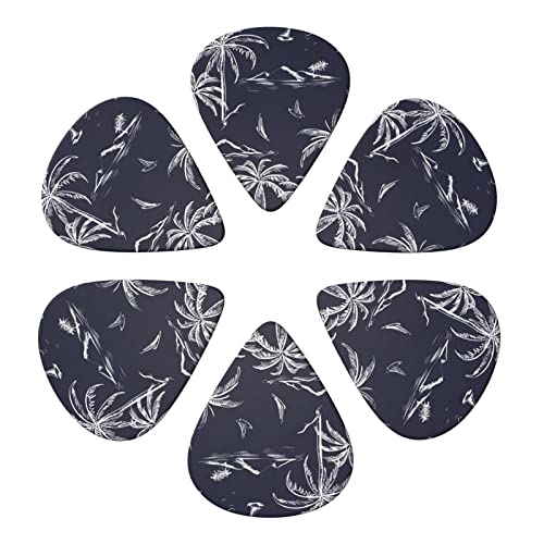 ASDTEHCY Lot de 6 médiators en celluloïd en forme de palmier pour guitare électrique, basse ou ukulélé - Les Beatles, Paul McCartney, John Lennon, RIngo Starr, George Harrison ASDTEHCY Lot de 6 médiators en celluloïd en forme de palmier pour guitare électrique, basse ou ukulélé – Image 3
