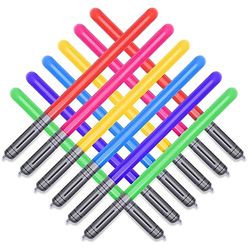 Consejos para Comprar Inflables el pay los mejores 10. 41 Sables de Luz Inflables, 12 Inflatable Light Sword Toys, Paquete de Globos Inflables de Sable de Luz, Juego de Inflables con Sable de Luz para Halloween, Juego de Espadas de Sable...