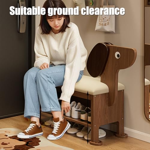 Banc à chaussures en forme de chien pour une entrée ordonnée et cosy - 5