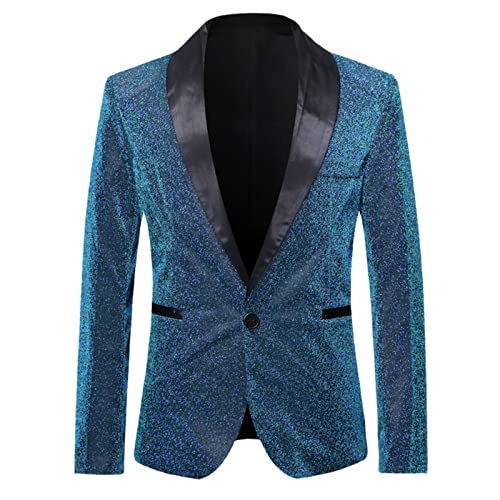 Veste de scène homme pour club et soirée smoking de performance bleu Kelsiop L