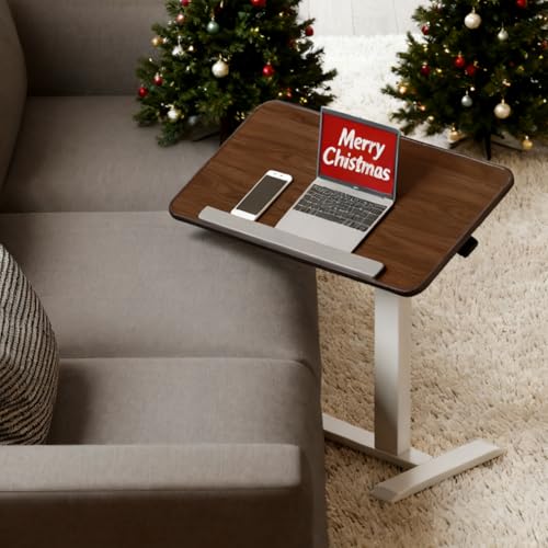 TecbL 180° Tiltable Mobile Standing Desk, Overbed Table with Wheels, 25.6' - 40.5' Height...