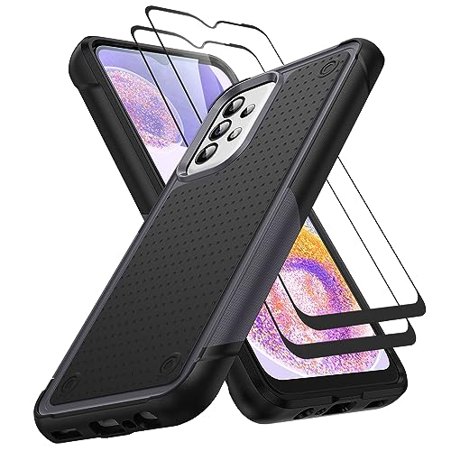 Coque Samsung A13 antichoc grise et vitres écran anti-rayures