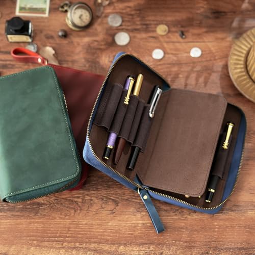 Trousse à stylo plume à fermeture éclair avec 10 emplacements séparés - 6