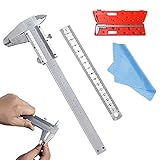 【Multi-Funktion】Der Präzisionsmessschieber ist 0 - 150mm, der Messwert lässt sich einfach ablesen, er kann Außendurchmesser, Innendurchmesser und Tiefe eines exquisiten Artikels messen, ein multifunktionales Werkzeug für Sie.mm, der Messwert lässt sich einfach ablesen, er kann Außendurchmesser, Innendurchmesser und Tiefe eines exquisiten Artikels messen, ein multifunktionales Werkzeug für Sie.