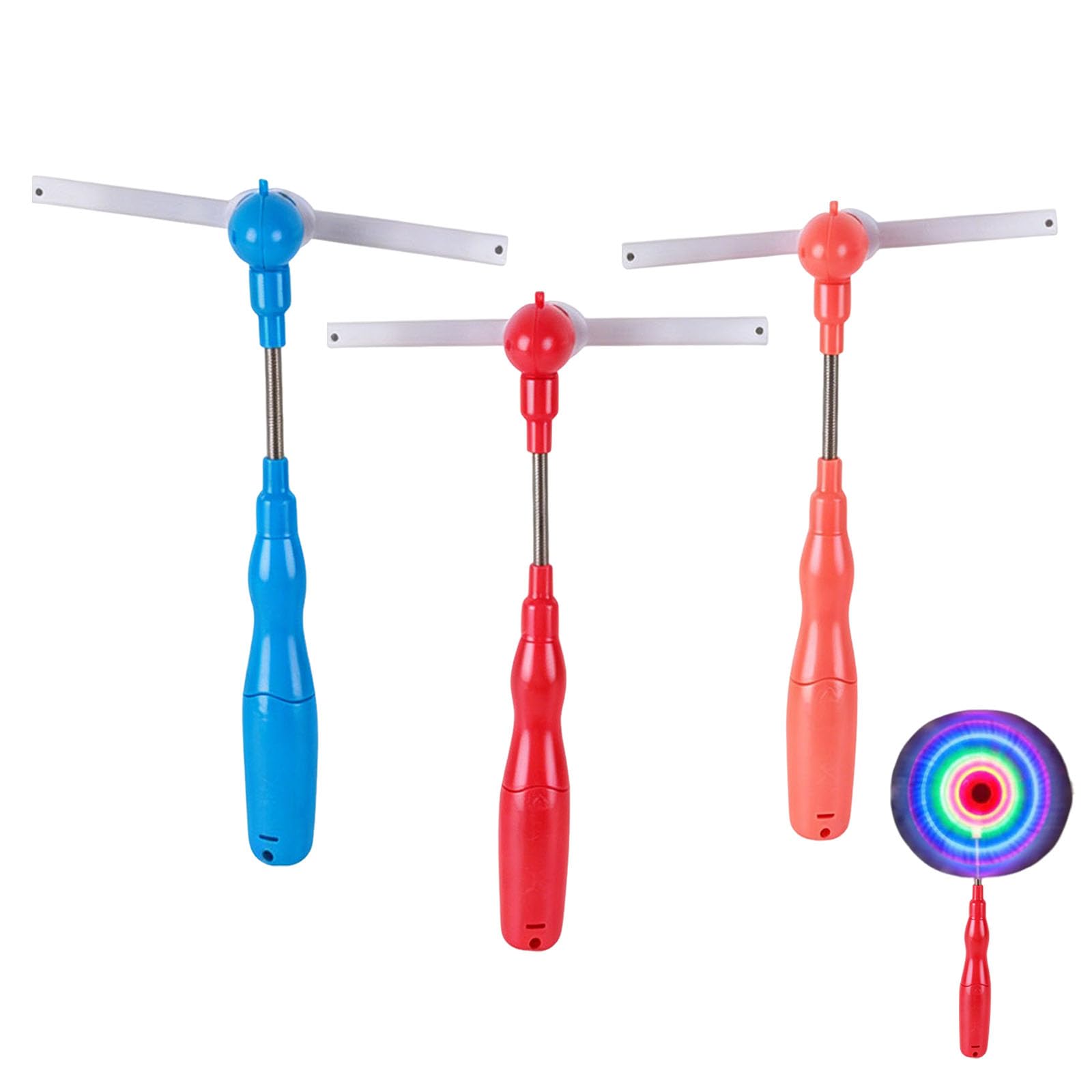 3Pcs spin-ning Light Up Toy, Fun LED Light Up spin-ning Wand With Music