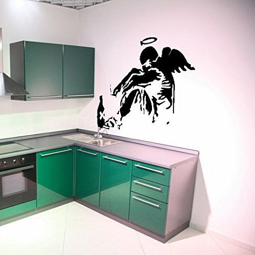 70 x 58 cm), in vinile, motivo: Banksy-Adesivo da parete gigante, motivo: Angelo Caduto Bottiglia Roma, con Graffiti, arte di strada Canvas Decor-Adesivo decalcomania con scelta casuale regalo