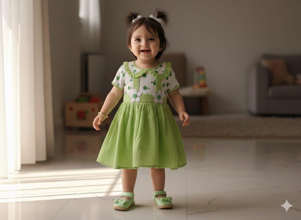 Baby Girls and Girl dresses cottonblend clothing set available for 0 Months to 3 years.|Baby Girl mlt clr dress,2-image-44