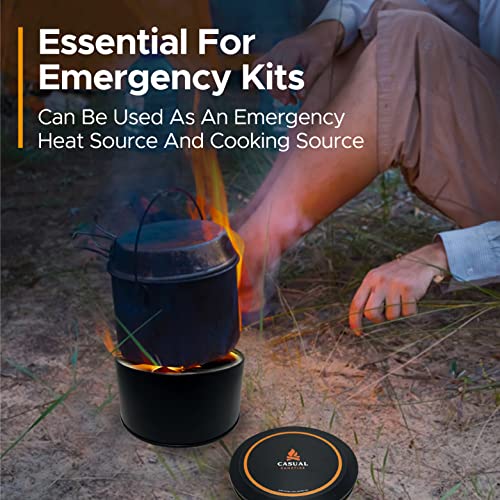 Casual Campfire Candle, Mini Campfire, Portable Campfire, Compact Outdoor Fire Pits 3-5 Hours Of Burn Time No Embers No Wood For Camping Picnics Party And More. Free Heat Resistant Pad Included #TOP4