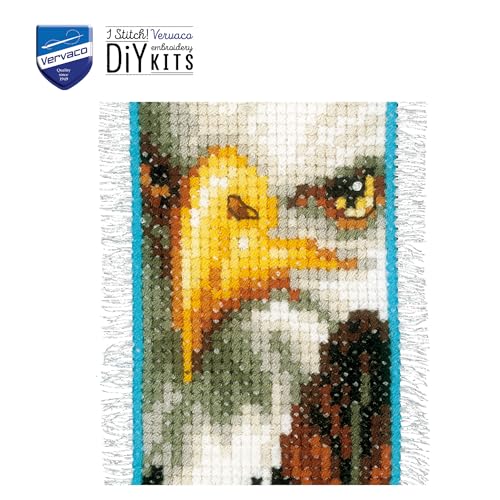 Image of Vervaco PN-0144708 | Eagle Bookmark Counted Cross Stitch Kit | 6 x 20cm