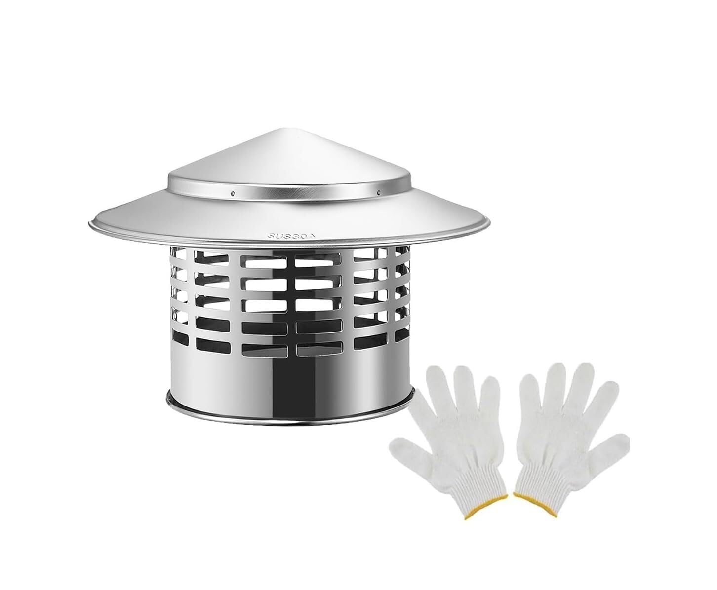 Shiketong One Color 304 Stainless Steel Chimney Cap With Screen(4.3")