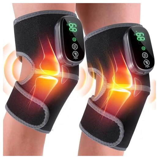 HOMRELEXA Heated Knee Massager, 3 in 1 Knee Massager with Heat and Vibration, Heating Pad for Knee, Knee Heating Pad, Heated Knee Brace(2 pcs)